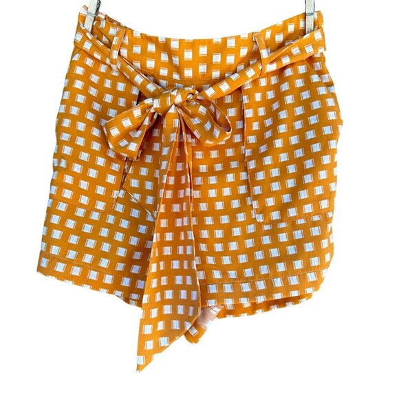 a new day Pants - A New Day Orange White Pockets Dress Shorts Women’s Size S